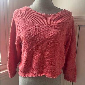 100% Cotton Coral Knit Sweater